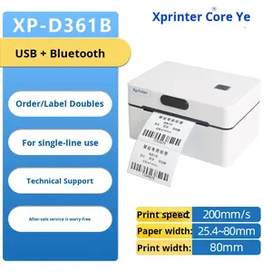 Impresora Térmica Xprinter <span class=keywords><strong>XP</strong></span>-D361B de 3 Pulgadas, Equipada con USB y Bluetooth, Adecuada para Impresión de Códigos de Barras Térmicos en Escritorio de Oficina - Product Image 6