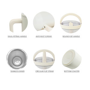 Vaso Térmico de Acero Inoxidable de 40 oz con Tapa y Asa, Logotipo Personalizado Grabado con Láser, a Prueba de Fugas, Incluye Cepillo de Limpieza - Product Image 2