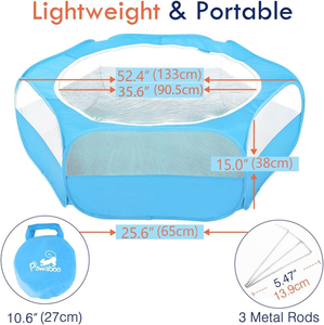 Achteckiges Faltbares Haustier-Zelt für Hunde & Katzen Atmungsaktives Polyester-Material Knopfverschluss Outdoor-Spielbereich - Product Image 5