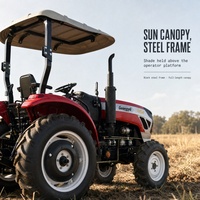 Tracteur agricole 4x4 avec auvent pare-soleil et point de prise de force indépendant pour opérations agricoles mixtes en Amérique du Sud