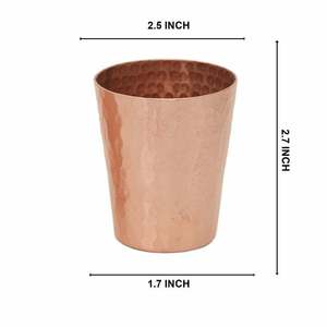 Juego de 2 tazas de cóctel Moscow Mule pulidas de cobre brillante con pajita y medidor de clavijas, Decoración de mesa y accesorios de Bar - Product Image 2