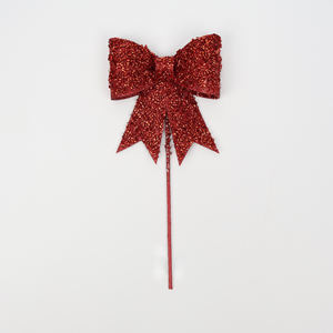 โบว์กลิตเตอร์สำหรับงานปาร์ตี้คริสต์มาส MEICHUANGHUI โบว์ลายพีวีซีแบบกำหนดเอง โบว์ลายคริสต์มาส โบว์สำหรับตกแต่งคริสต์มาส - Product Image 6