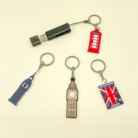 Nouveaux styles populaires, porte-clés en PVC sur le thème de Londres, drapeau britannique, Big Ben, design de porte-clés pour souvenirs britanniques, vente en gros