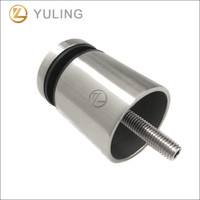Système de balustrade en verre noir YL METAL avec main courante et support de verre