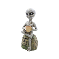 Statues de figurines extraterrestres UFO solaires pour la décoration intérieure et extérieure du jardin, du patio, de la cour ou de la pelouse