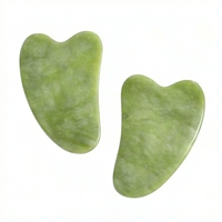 Planche de massage Gua Sha en jade Xiuyan naturel, outil facial Gua Sha en jade Xiuyan pour le modelage du visage