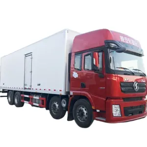 wholesale price new 250T-30T SHACMAN 8*4 refrigerator truck THERMO KING refrigerator unit truck reefer van box body price
