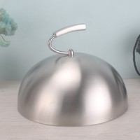 Cloche alimentaire en acier inoxydable doré écologique avec poignée décorative BGM.FOX pour hôtels et restaurants (vente en gros)