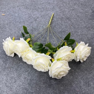 7 têtes soie Rose bouquet fleurs artificielles Bush <span class=keywords><strong>Roses</strong></span> fleurs artificielles Bouquet en vrac pour mariage maison fête décor nouveau - Product Image 4
