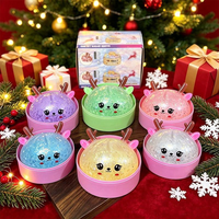 Jouet anti-stress TPR Squishy en forme de Boulettes de Noël Élan, scintillant, en maltose, pour les fêtes de Noël, décompression et soulagement du stress, 14 ans