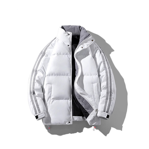 Adolescentes Slim Fit Heavyweight aislado bolsillo lateral con cremallera Color sólido Casual abrigo aislado clima frío juvenil chaqueta de invierno - Product Image 4