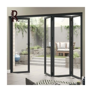 Rising Nordic NFRC Custom Bi-Fold Puertas de aluminio Vista grande Bi-Folding para balcón Estilo de acordeón Calidad superior con el mejor precio - Product Image 3