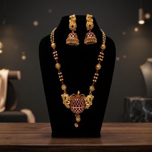 Parures de bijoux plaqués or antique en gros, design traditionnel, ensemble de pendentifs pour femmes, parures de bijoux tendance pour femmes - Product Image 6