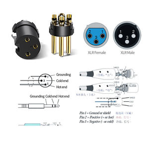 マイクミキサー用オーディオケーブルコード、ハイファイXLRコネクタ、マルチメディア3ピン6.0mmオス/メスオーディオケーブル、XLRケーブルオス-メス - Product Image 3