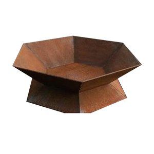 Al Aire Libre de acero Corten al aire libre Hexagonal de pie hoguera de leña para jardín - Product Image 4