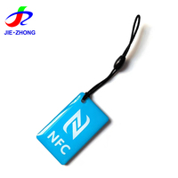 Herstellerpreis Kundenspezifisches Logo Passiver RFID Schlüsselanhänger Epoxy Hang Tag NFC Chip Epoxy Karte