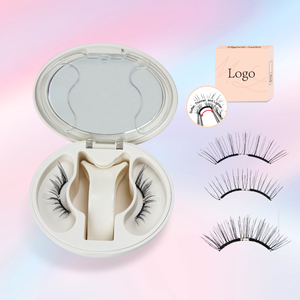 NUEVO Set de Pestañas Magnéticas con Logotipo Personalizado 2023, 3 Pares de Pestañas de Tira Completa, Delineador Magnético para Pestañas - Product Image 4