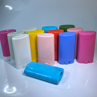 Offres Spéciales boîte emballage de tubes de torsion ovales cosmétiques en plastique vides personnalisés pour conteneur de bâton de déodorant rose de 15 g