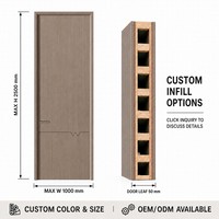 HAOSHAO Porte en bois en gros, porte intérieure sur mesure pour appartement, taille standard, noyau stable, emballage pour projet, pré-montée, en vrac, OEM ODM