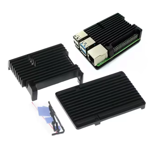 Cangkang logam Raspberry <span class=keywords><strong>Pi</strong></span> generasi ke-4 B + kotak Aloi aluminium 4B cangkang pendingin Rakitan - Product Image 4