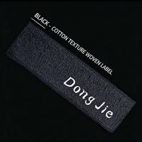 Étiquettes de vêtements tissées en coton lavables personnalisées à prix d'usine, étiquettes de marque, étiquettes de vêtements imprimées avec logo personnalisé pour vêtements et chaussures