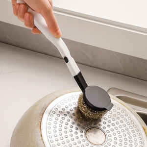 Kitchen Cleaning Dish Brush <b>Long</b> <b>Handled</b> Copper Wire Cleaning Dish <b>Sponges</b> <b>Long</b> <b>Handled</b> Copper Wire Pot Brush - Product Image 5