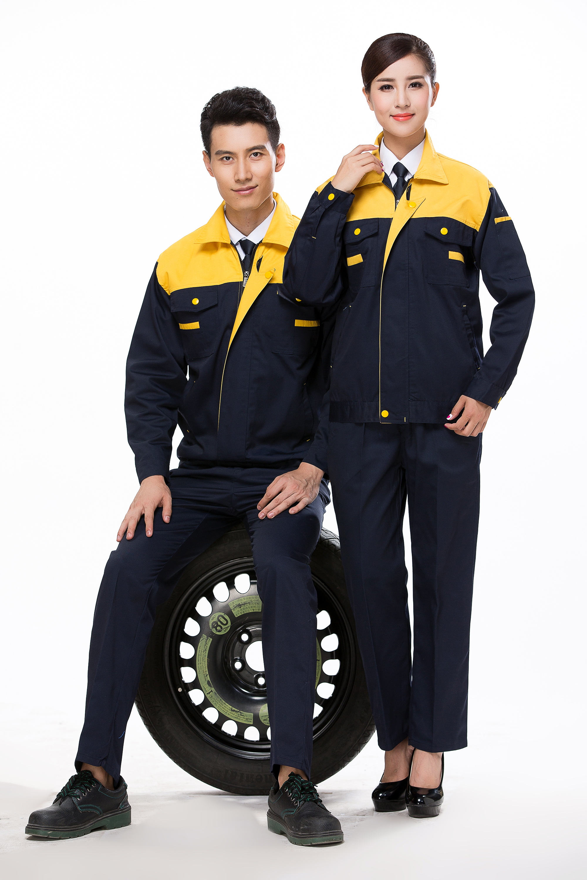amarillo + azul marino