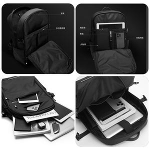 Mochila de viaje de negocios WePower, bolsa impermeable para ordenador portátil de 20-35L para hombres con bolsillo interior con cremallera, Color sólido, negro, gris oscuro - Product Image 3