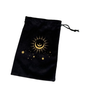 Mantel para Mesa de Tarot de Adivinación, Tela de Terciopelo Grueso con Pentagrama de Triple Luna + Bolsa para Cartas de Tarot - Product Image 6