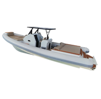 Nouveau luxe RIB Hypalon aluminium rigide bateau gonflable bateau nervure pour Ocear Water