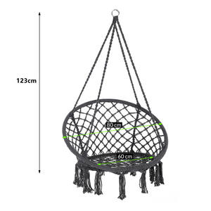 Patio intérieur balançoire chaise <span class=keywords><strong>suspendu</strong></span> hamac <span class=keywords><strong>macramé</strong></span> pour chambre Camping balançoire Portable Durable meubles d'extérieur décor à la maison - Product Image 3