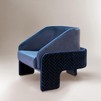 Chaise moderne italienne de loisirs combinée en tissu au design simple et personnalisé Villa Hôtel Maison Salon Salon Dossier Fauteuil