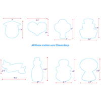 Ensemble de 8 emporte-pièces pour événements de vie - Moules à pâtisserie en plastique PP pour la décoration de gâteaux (promotionnalité, baby shower, mariage et anniversaire)