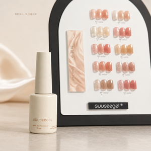 BelloGel Venta al por Mayor Gan Lusi Set de 10 Colores de Esmalte de Gel Transparente en Tonos Cálidos 15ml Gel de <span class=keywords><strong>Uñas</strong></span> Translúcido Color <span class=keywords><strong>Rosa</strong></span> Melocotón - Product Image 4