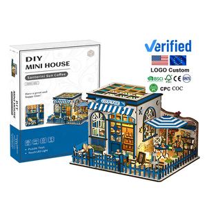 Rompecabezas de madera 3D ecológico de alta calidad, casa en miniatura Diy, casa de muñecas hecha a mano, Kit de Casa Diy en miniatura de madera - Product Image 2