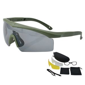 Lunettes de sécurité tactiques Anlor, monture intégrale, UV400, anti-impact, protection pour la chasse et le tir, 6022, sangle réglable, étui inclus - Product Image 2