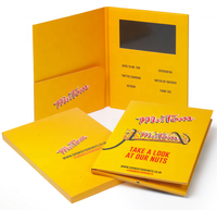 Brochures vidéo sur l'immobilier IPS HD de taille A4 personnalisée Écran Lcd de 7 pouces Carte vidéo Carte postale vidéo Livre vidéo numérique
