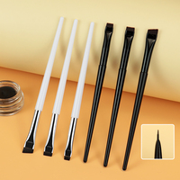 Pinceau Eyeliner Fin Angulaire Ultra Mince Incliné Plat, Pinceau Crayon à Sourcils, Outil Cosmétique de Beauté pour les Yeux, Pinceau Yeux