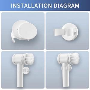 Offre Spéciale 5 dans 1 <span class=keywords><strong>magique</strong></span> Brosse Sonic Laveur Turbo Brosse De Nettoyage Efficace Propre Cuisine, salle de bains, verre - Product Image 5