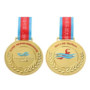 Medali kejuaraan sepak bola senam bersepeda dansa desain kustom dan trofi olahraga