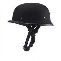Casque de protection pour moto avec doublure en couche tampon EPS, unisexe, style allemand, casque vintage classique