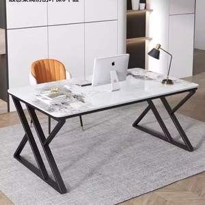 Escritorio para Computadora con Superficie de Piedra, Estilo Nórdico, 80x60x70cm, 100x60x70cm, 120x60x70cm, 140x60x70cm, 160x80x70cm, 180x90x70cm, Simple, para Oficina en Casa - Product Image 1