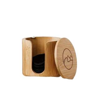 Natural <b>Wood</b> Desktop Storage <b>Box</b> 1L Covered Organizer For <b>Jewelry</b> Makeup Pads Shandong Made - Product Image 4