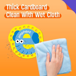 การ์ดตัวอักษรพร้อมเชือกผูก 26 สีสันสดใสสำหรับเด็ก ของเล่นเสริมการเรียนรู้ตัวอักษรและ<span class=keywords><strong>คำ</strong></span><span class=keywords><strong>ศัพท์</strong></span>แบบสองด้านสำหรับเด็กวัยหัดเดินและนักเรียน - Product Image 4