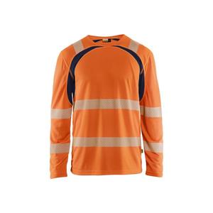 Blaklader-359910135389XS Hi-Vis เสื้อยืดแขนยาวป้องกันรังสียูวีสีส้ม/สีกรมท่า-7330509932674 HI-VIS Workwear - Product Image 5