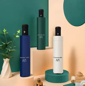 LS08 Classic Groothandel Promotionele 3-voudige UV Automatische Pongee 97cm Paraplu Regen Winddicht Zonnescherm Aangepaste Logo Bedrijfsparaplu - Product Image 3