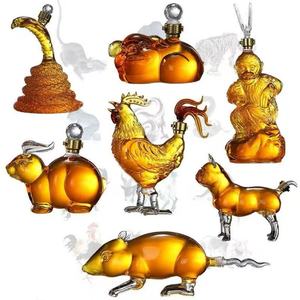 Bouteille de vin en verre à liqueur de vodka en borosilicate haute qualité personnalisée de 500 ml 1000 ml, forme d'animaux, poulet, carafe à whisky avec verrou en métal - Product Image 6