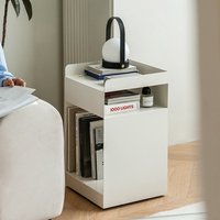 Table basse amovible avec rangement, design moderne du milieu du siècle, acier inoxydable, salon, chambre à coucher, JXT