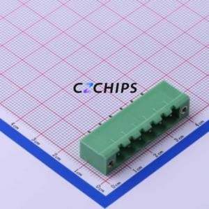 KF2EDGVM-5.0-6P Plug-in Terminal Block Through hole,P=5mm Connector Board-to-Board / Socket - Closed Screw Fixing 1x6P 5mm - Product Image 1