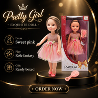 Boneka Cantik Bergaya 15-inci, Boneka Vinyl Mirip Asli, Hadiah Ulang Tahun untuk Anak Perempuan